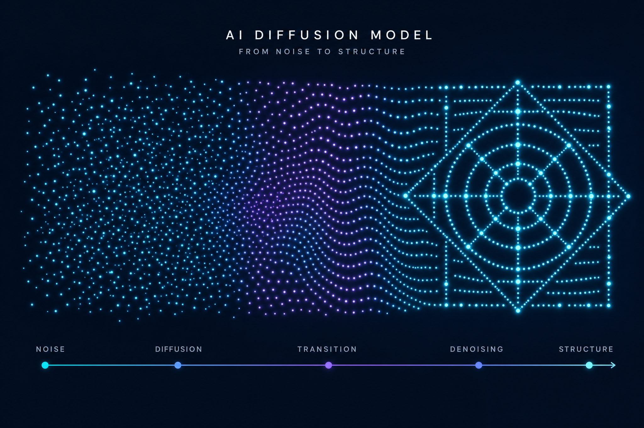 AI diffusion model visualization